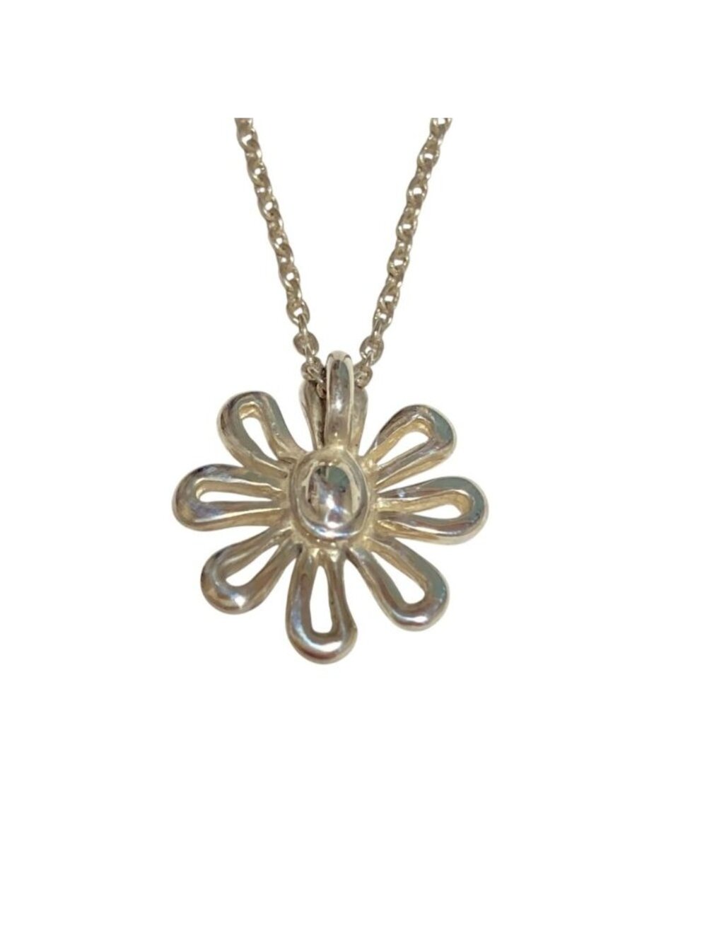 Tiffany & Co Daisy Flower Necklace 925 Sterling Silver